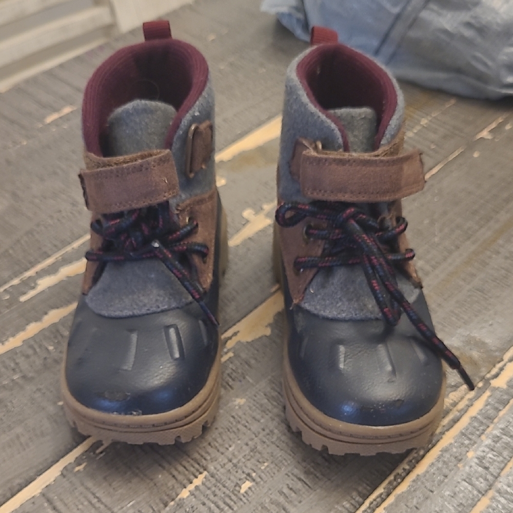 Kids' Brown and Navy Boots